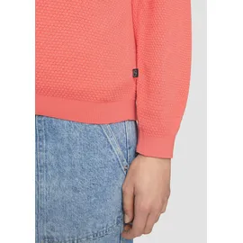 QS Strickpullover mit Struktur Orange XL