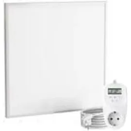 Viesta Viesta® CF Infrarotheizung 60×60 cm 360 W mit Thermostat – Carbon Crystal Heizpaneel für Wand, Decke – Kassettendecken – Weiß