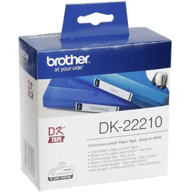 Brother Endlosetiketten 22210 Schwarz/Weiß 29 mm x 30,48 m
