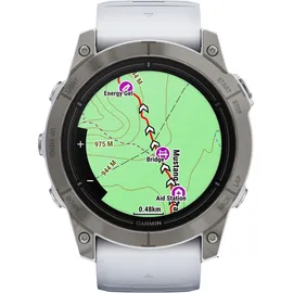 Garmin Epix Pro (Gen 2) Sapphire 51 mm steinweiss/titanium Titan mit Silikonarmband