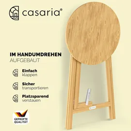 CASARIA Stehtisch Ø 78 x 111 cm natur klappbar