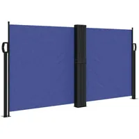 vidaXL Seitenmarkise Ausziehbar Blau 120x1000 cm