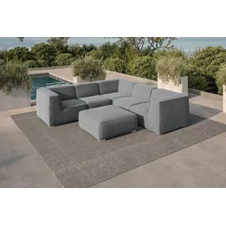 OUTFLEXX Tasty Gartenlounge für 6 Personen, dunkelgrau, Alu/Polyester, robust