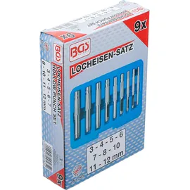 BGS Locheisen-Satz 3-12 mm 9-tlg.