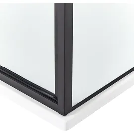 Beliani Duschkabine Einzeltür rechts 80 x 185 cm Schwarz/Sicherheitsglas