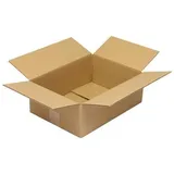 TransPak Faltkarton 1-wellig Höhenrillung Maße 350x250x120mm C4 Qualität 1.20 C braun braun