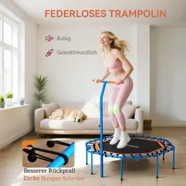 sportnow Fitness Trampolin klappbar 128 cm Blau/Orange