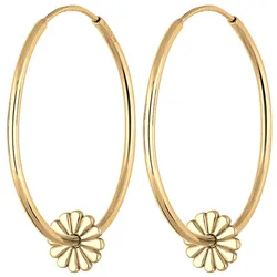 Elli Creolen Hänger Blume Daisy 925 Sterling Silber OneSize Damen 