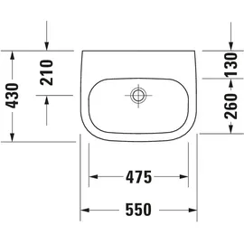 Duravit D-Code Waschtisch 55 x 43 cm (2311650000)