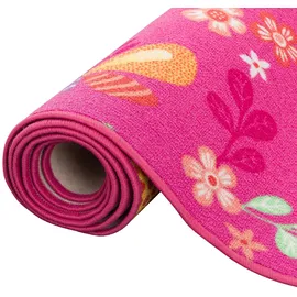 Snapstyle Kinder Spiel Teppich Schmetterling Pink 200x300cm