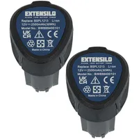 EXTENSILO 2x Akku kompatibel mit Ryobi RCD12011L, RMT12011L, RRS12011L,