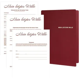 RNK Mappe 'Mein letzter Wille' A4 weinrot