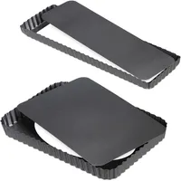 Relaxdays Tarteform 2er Set rechteckig