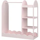 [en.casa] Vestnes Garderobenständer 100x94x38 cm rosa