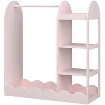 [en.casa] Vestnes Garderobenständer 100x94x38 cm rosa