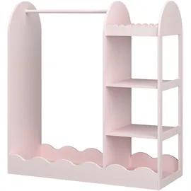 [en.casa] Vestnes Garderobenständer 100x94x38 cm rosa