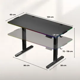 huzaro Schreibtisch Hero 8.2 RGB Schwarz