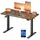 VASAGLE Höhenverstellbarer Schreibtisch, Stehtisch, Computertisch, Erinnerung bei langem Sitzen, Memory-Funktion mit 4 Höhen, für Büro, 120 x 60 cm, vintagebraun LSD312KD03