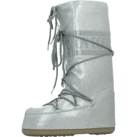 MOON BOOT Icon Glitter Silber 35