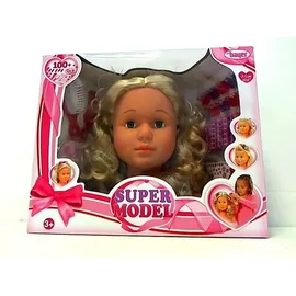 Bayer Design Super Model Schmink- und Frisierkopf mit Kosmetik blond