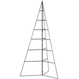 vidaXL Metall-Weihnachtsbaum für Dekorationen Schwarz 140 cm