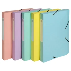 Exacompta 18560E 10x Archivbox Cartobox A4 Colorspan, Rückenbreite 25mm, wird flach geliefert, Aquarel - Farben sortiert