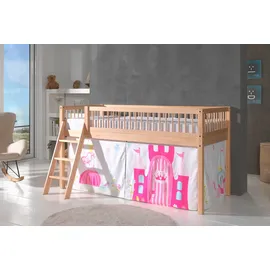Vipack Spielbett Forrest 90 x 200 cm Buche massiv lackiert beige