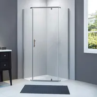 SANOTECHNIK Fünfeckdusche »Fünfeckduschkabine chrom«, Maße: 90x90x190cm
