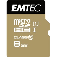 Emtec microSDHC Gold+ 8GB Class 10 + SD-Adapter