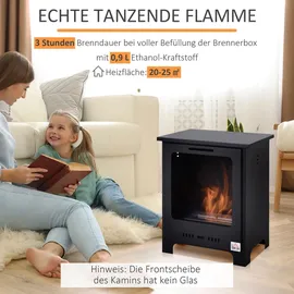 Homcom Ethanol Kamin schwarz