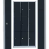 Steelboxx Schließfachschrank 9 Fächer Stahl 180x88,5x50 cm grau/anthrazit