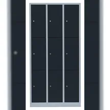 Steelboxx Schließfachschrank 9 Fächer Stahl 180x88,5x50 cm grau/anthrazit