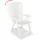 vidaXL Verstellbare Gartenstühle 65,2 x 95,1 x 27,3 cm weiß 2 St.