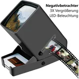 Somikon Mobiler Dia- & Negativ-Betrachter mit LED-Beleuchtung, 3x Vergrößerung