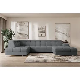 altdecor Ecksofa COMA U Cord 3-Sitzer Dunkelgrau