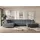 altdecor Ecksofa COMA U Cord 3-Sitzer Dunkelgrau
