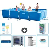 Rechteckiger Frame Pool - 450x220x84 Cm - 7-teilig  S106