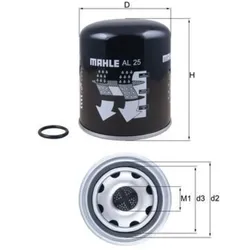 Lufttrocknerpatrone Druckluftanlage MAHLE AL 25