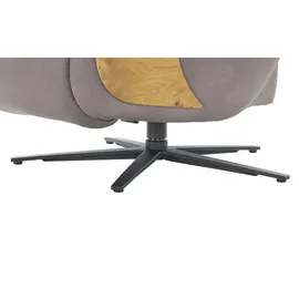 HIMOLLA Relaxsessel Leder 77 x 84 x 101 cm Grau