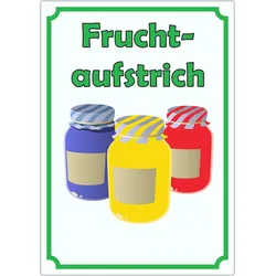 Fruchtaufstrich Marmelade Aufkleber Hochkant A8 (52x74mm)