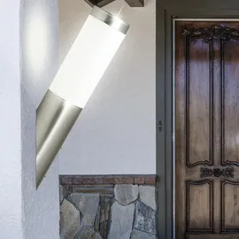 GLOBO LED Wandbeleuchtung 2er Set E27 (IP44) silber
