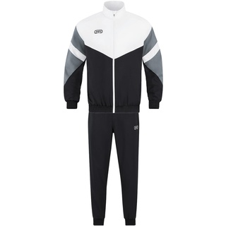 Jako Freizeitanzug Retro Schwarz/Weiß/Steingrau, S