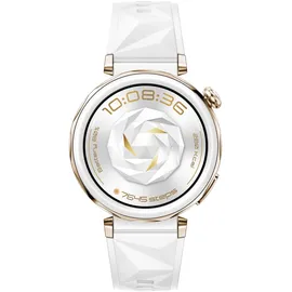 Huawei Watch GT 5 Pro 42 mm Weiß Fluorelastomer-Armband