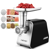 Nictemaw Elektrischer Fleischwolf, 2000W Profi Fleischwolf mit 3 Mahlplatten, Wurst, Umkehrfunktion