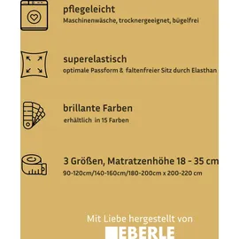 bellana Spannbettlaken Jersey-Elasthan 180 x 200 - 200 x 220 cm beige/weiß 1 St.