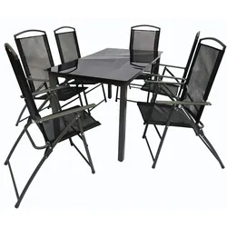 VCM Gartenmöbel-Set 140S Schwarz Siehe Auswahl