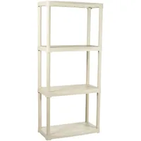 Artplast CD-Regal 60 x 30 x 133 cm Beige/Creme