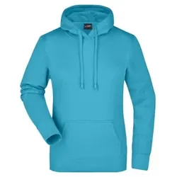 Damen Kapuzensweatshirt JN051, himmel-blau, Größe L - blau - L