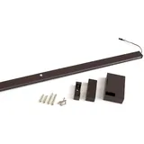 Emuca Garderobenstange Mit Led-licht Castor, Mit Abnehmbare Batterie Und Bewegungssensor, L558mm, Kunststoff Und Aluminium, Mokka Metallic - Emuca