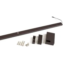 Emuca Garderobenstange Mit Led-licht Castor, Mit Abnehmbare Batterie Und Bewegungssensor, L558mm, Kunststoff Und Aluminium, Mokka Metallic - Emuca